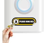 Tiny Please Ring Bell Sign | 3 Sizes Please Ring Bell Sticker | Tiny Sizes Perfect for Any Video Doorbell | Please Ring Bell Sign Outdoor | 1x0,5 Inches Weatherproof Vinyl Sticker (Yellow - 3 Sizes).