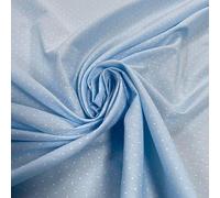 Tiny Polka Dot Pastel Polycotton Fabric Material *Sold by The Metre* 113cm Wide (Pastel Blue) (Fat Quarter)