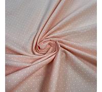 Tiny Polka Dot Pastel Polycotton Fabric Material *Sold by The Metre* 113cm Wide (Pastel Peach) (Half METRE)