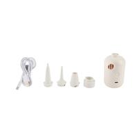 Tiny Pump Fast Inflation Pumping, Mini Electric Air Pump with 4 Nozzles, Portable USB Air Compressor for Storage Bags Rubber Boats Swimming Rings Inflatable Toys, Ultra Compact Des