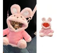 Tiny Puppy Carrier Chest Sling - Extra Small Body Carrier for Up to 4lbs Puppies Kittens, Cute Pack Pouch for Mini Yorkies Teacup Hands-Free Portable Pet Harness for Girls Boys (1lb Small Pink)