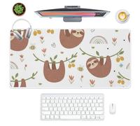Tiny Rainbows Desk Pad Extended Mouse Mat with Non-Slip Rubber Base Smooth Face Big Mouse Pad 80X30 CM Gaming Mousemat Office Desk Decor Gift Mousepads for School Home Office Gaming