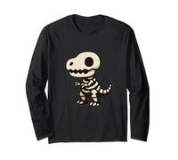 Tiny Raptor Explorer. Cute Kawaii Dino Adventure Long Sleeve T-Shirt
