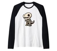 Tiny Raptor Explorer. Cute Kawaii Dino Adventure Raglan Baseball Tee