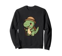 Tiny Raptor Explorer. Cute Kawaii Dino Adventure Sweatshirt