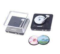 Tiny Record Player for Dollhouses 1: 12 Scale Alloy Enhances Play Creativity Photo Props Model House Tiny Disc Player