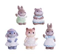 Tiny Resin Bunnies Microlandscape Decor Fairy Garden Ornaments Miniature Rabbits Figurines