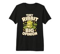 Tiny Ribbit Big Opinion Animal Humor Premium T-Shirt