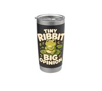 Tiny Ribbit Big Opinion Animal Humor Stainless Steel Insulated Tumbler