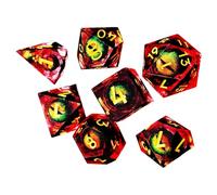 Tiny Role Play Dice Set, Role Play Dice, 7 x Portable Board Game with Small Dice, Dice and Accessories, Unique Liquid Core Design, Small Polyhedral Polyhedral Dice for Men