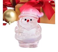 Tiny Santa Claus Figures, Glow In The Dark Clear Resin Miniatures, Christmas Figurines for Fairy Garden Decorations Holiday Tabletop Displays Mantel Scenes Home Décor and Winter Seasonal Arrangements