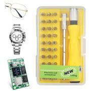 Tiny Screwdriver Set | Portable 32-in-1 Precision Tool Kit,PC Screwdriver Set - for Cellphone Game Console Watch Eyeglasses Repair Electronics Battery Car Truck Vehicle Devices Daily Home