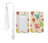 Tiny Songbirds and Love Hearts Badge Holder with White Lanyard, Lanyard Holder, Vertical ID Cards Protector for Nurse, Vertical Name Badges Protector for Paramedic, Teacher Stuff Nurse Essentials Work