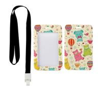 Tiny Songbirds and Love Hearts Card Holder with Black Lanyard, Oyster Card Holder Men, Vertical Name Badges Protector for Worker, Vertical ID Cards Protector for Doctor, Teacher Stuff Nurse Essentials