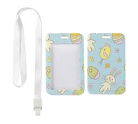 Tiny Spring Flowers ID Card Holders with White Lanyard, Portrait Lanyard ID Card Holder, Vertical Cards Protector for Work, Vertical Name Badges Protector for School, Nurse Accessories Teacher Stuff