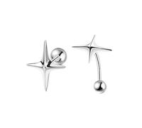 Tiny Star Stud Earrings for Women Girls Minimalist Criss Cross Stars Piercing Earrings Dainty Galaxy 4mm Ball Screw Back Cartilage Tragus Helix Conch Multiple Earring Mini Cute Boho Jewelry Gifts