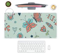 Tiny Stars Desk Pad Giant Mouse Mat with Non-Slip Rubber Base Smooth Face Big Mouse Pad 80X40 CM Mousemat Office Accessories for Desk Office Gifts Large Mousepad for School Home Gaming