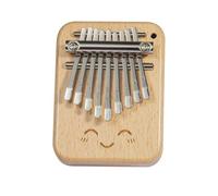 Tiny Steel 9-Key Kalimba Instrument Portable for Camping Hiking Music Natural Wood Sound