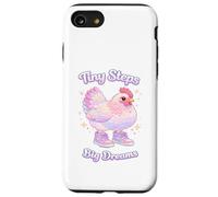 Tiny Steps Big Dreams Cute Chicken Aesthetic Motivational Case for iPhone SE (2020) / 7/8