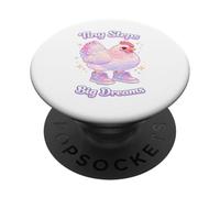 Tiny Steps Big Dreams Cute Chicken Aesthetic Motivational PopSockets Adhesive PopGrip