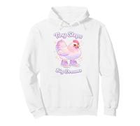 Tiny Steps Big Dreams Cute Chicken Aesthetic Motivational Pullover Hoodie