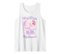 Tiny Steps Big Dreams Cute Chicken Aesthetic Motivational Tank Top