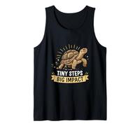 Tiny Steps Big Impact Motivational Tortoise Turtle Lover Tank Top