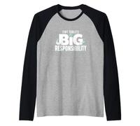 Tiny Tablets Big Responsibility Pharmacy Tech Raglan Baseball Tee
