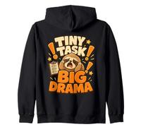Tiny Task Big Drama Planner Humor Zip Hoodie