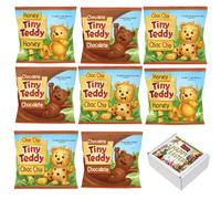 Tiny Teddy Variety Mixed Biscuits 25g Gift Box - Honey, Chocolate & Choc Chip Flavours, Crunchy Mini Bear Biscuits, Fun & Tasty Snack Treat Kids Will Love (18 x Tiny Teddy)