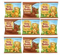 Tiny Teddy Variety Mixed Biscuits 25g - Honey, Chocolate & Choc Chip Flavours, Crunchy Mini Bear Biscuits, Fun & Tasty Snack Treat Kids Will Love (42 x Tiny Teddy)