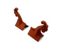 Tiny Tiles 1:12th Scale Miniature Model Dollhouse Diorama Roof Ridge Finials Tiles in Terracotta | Pack of 2