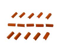 Tiny Tiles 12 Pieces 1:12th Scale Dolls House Miniature Styrene Angled Ridge Roof Tiles in Terracotta