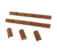 Tiny Tiles 12 Pieces 1:12th Scale Dolls House Miniature Styrene Angled Ridge Roof Trim/Roof Caps in Weathered Terracotta