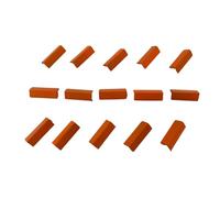 Tiny Tiles 15 Pieces 1:24th Scale Dolls House Miniature Styrene Angled Ridge Roof Trim/Roof Caps in Terracotta