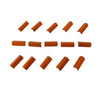 Tiny Tiles 15 Pieces 1:24th Scale Dolls House Miniature Styrene Angled Ridge Roof Trim Tiles in WeatheredTerracotta