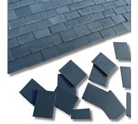 Tiny Tiles 250 Pieces 1:12th Scale Dolls House Miniature Styrene Roof Tiles Age 14+ in Slate Grey