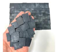 Tiny Tiles 250 Pieces 1:12th Scale Dolls House Miniature Styrene Roof Tiles in Slate Grey