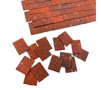 Tiny Tiles 250 Pieces 1:12th Scale Dolls House Miniature Styrene Roof Tiles in Weathered Terracotta