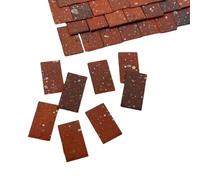 Tiny Tiles 250 Pieces 1:24th Scale Dolls House Miniature Styrene Roof Tiles in Weathered Terracotta
