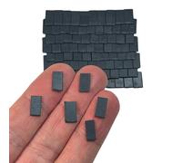 Tiny Tiles 250 Pieces 1:48th O-Scale Miniature Model Styrene Roof Tiles in Slate Grey