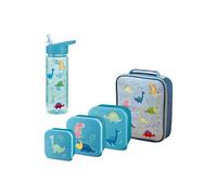 Tiny To Tots Kids Dino Lunch Bag, Straw Bottle & 3 Piece Nested Boxes Set Tiny To Tots Multicolor One Size