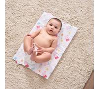 Peppa Pig Portable Nappy Changing Mat Travel Baby Change Mat, Wipe Clean Material, Foldable Padded BPA Free 0M+ Lightweight White/Pink Colour for Babies