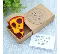 Tiny Tokens of Love in a Matchbox,Creative Mini Sun Flower Gift with Greeting Card,Sending Love Just Got a Whole Lot Cuter,Cute Ghost Matchbox Gift (You've Got a Pizza My Heart)