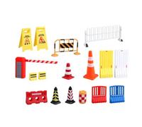 Tiny Traffic Cones Crosswalk Signal Toys - Traffic Road Signs Educational Playset,17x Traffic Cone Crosswalk Signal Toys, Traffic Road Signs Educational Playset for Boys, Girls