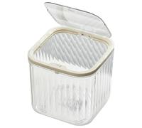 Tiny Trash Can | Dustproof Cosmetic Brushes Container | Container Clear Space-Saving Box for Dorm Study Room Makeup Brushes Scrap Paper Cotton Swabs Kitchen Bedroom Bathroom