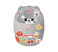 Tiny Trash Can for Desk - Cute Bear Waste Bin with Lid for Dorm | Animal Themed with Swing Top Opening & Odor Locking Cover for Car, Workshop, Laundry and Kitchen