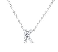Tiny Treasures 18ct White Gold 0.05ct Love Letter K Necklaces