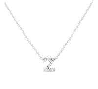 Tiny Treasures 18ct White Gold 0.05ct Love Letter Z Necklaces