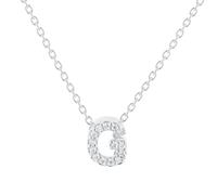Tiny Treasures 18ct White Gold 0.06ct Love Letter G Necklaces